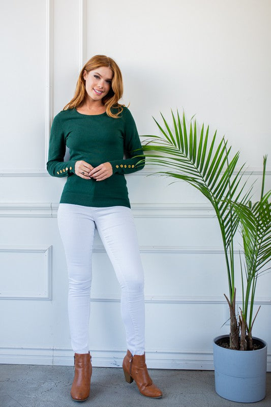 The Aurora Embellished Button PullOver