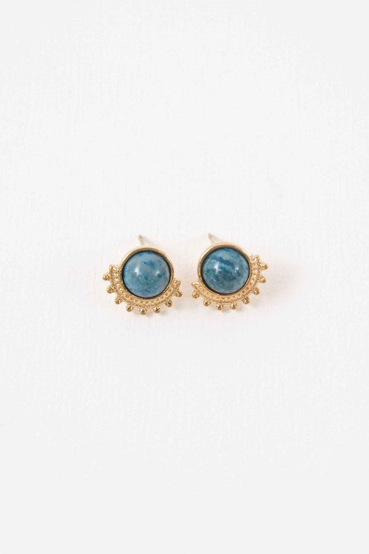 Tigris Stone Stud Earrings