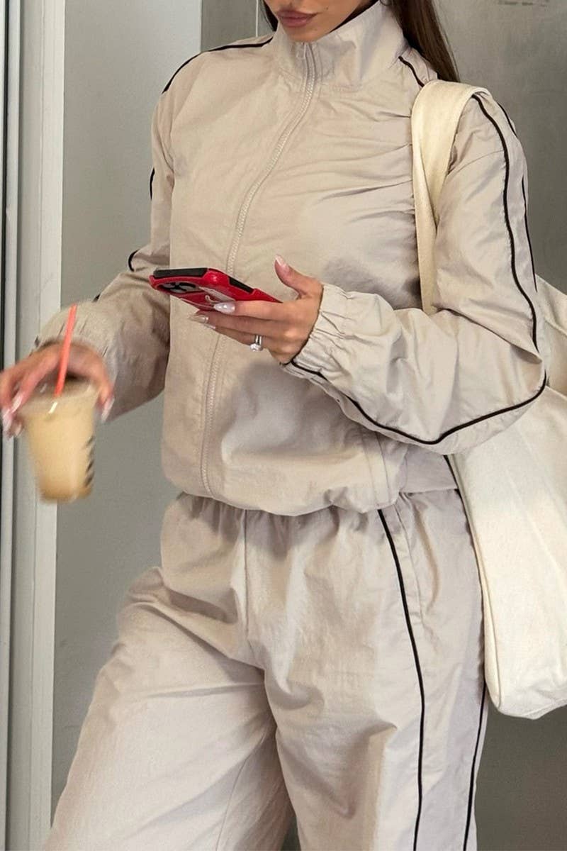 The Iconic Cream Track Jacket