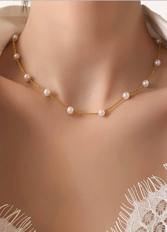 The Modern Heirloom Pearl Station Necklace