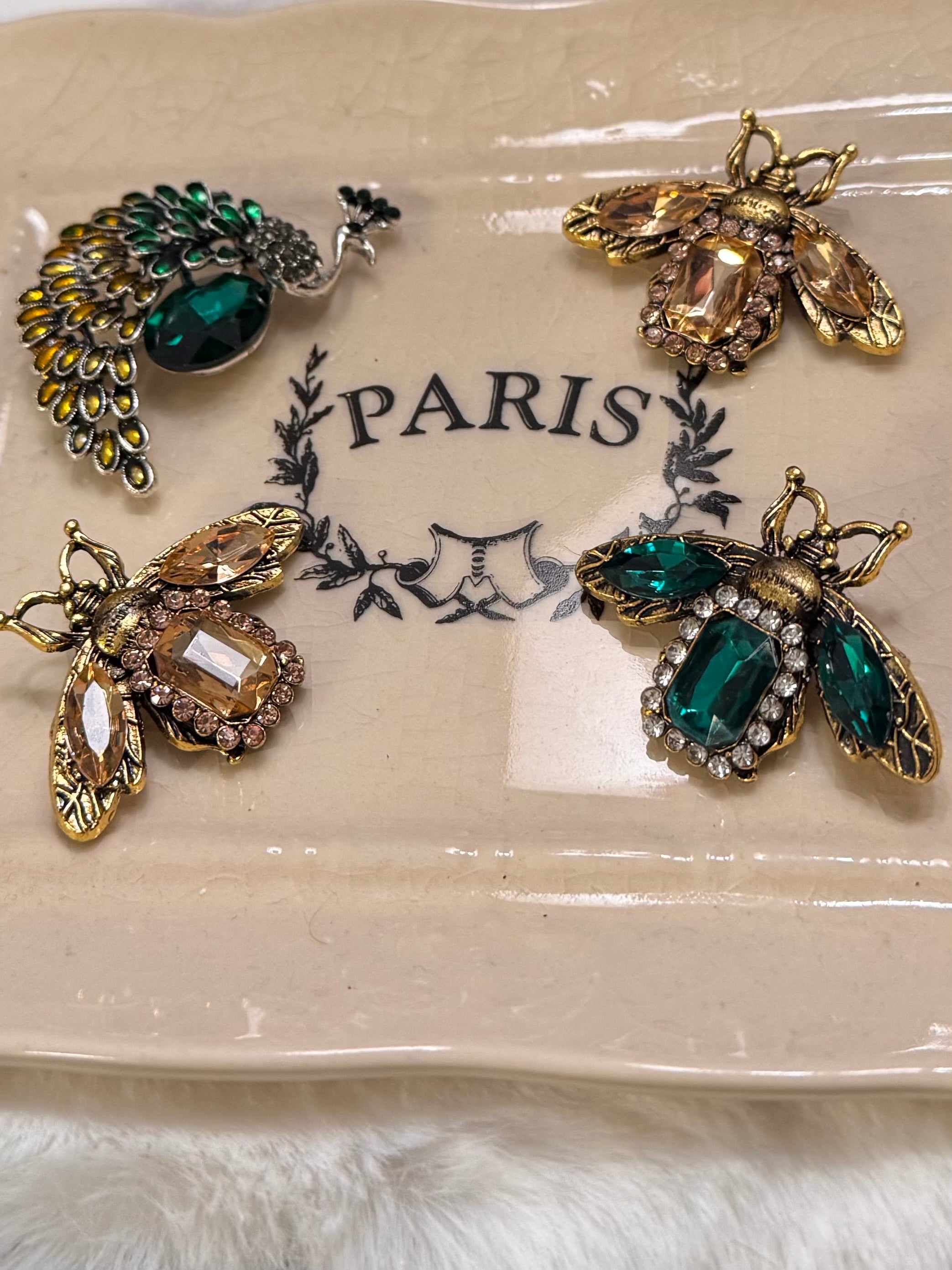 Vintage Glam Bee Brooch