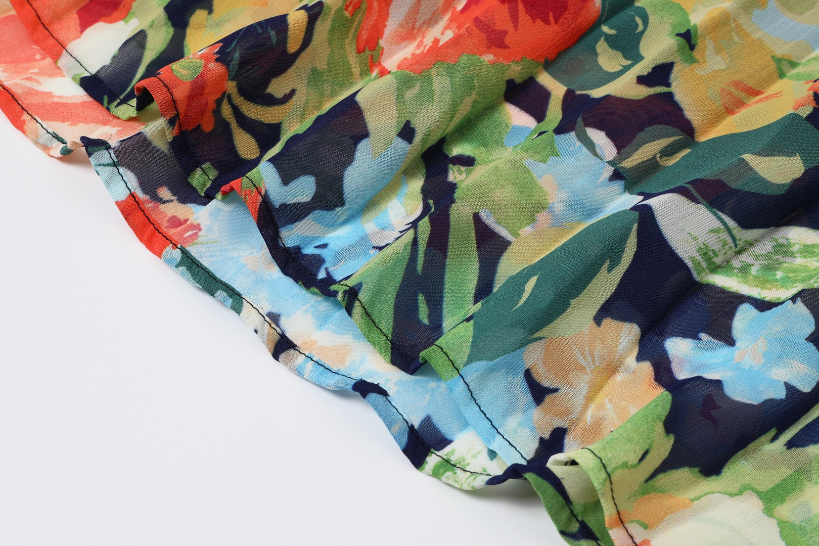 Monet Garden Pleated Maxi Skirt