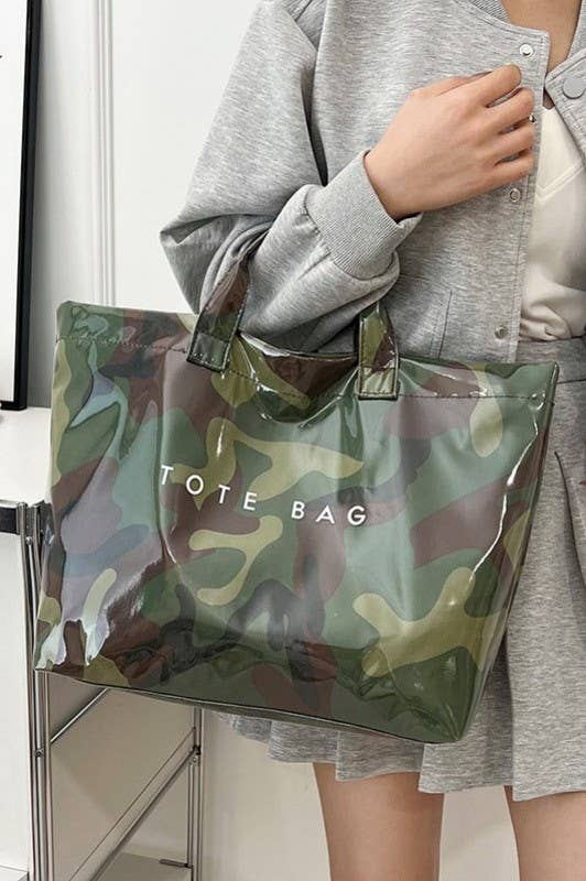 The Waterproof Camo Statement Tote Bag