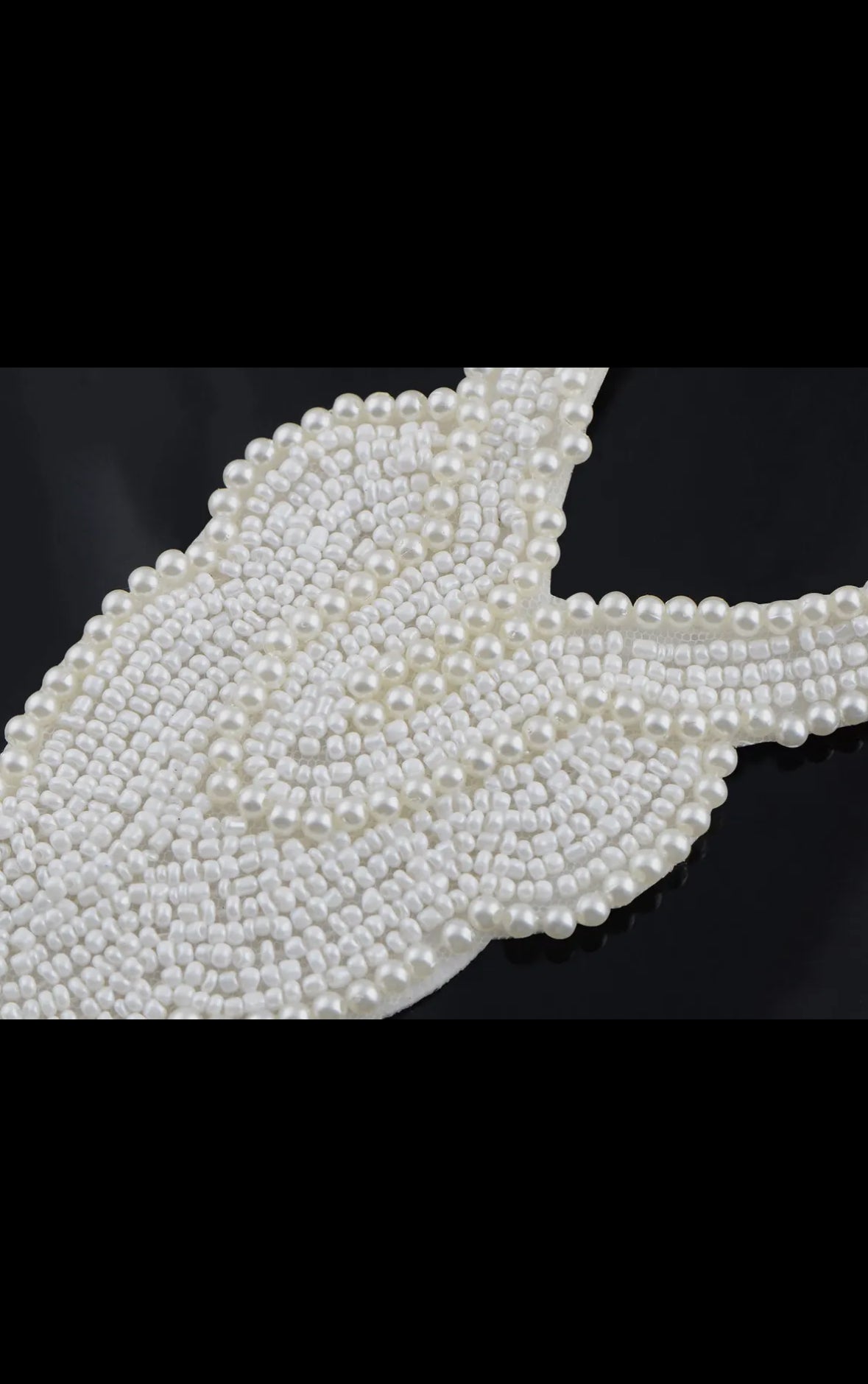Faux Pearls Bib Collar Statement Necklace
