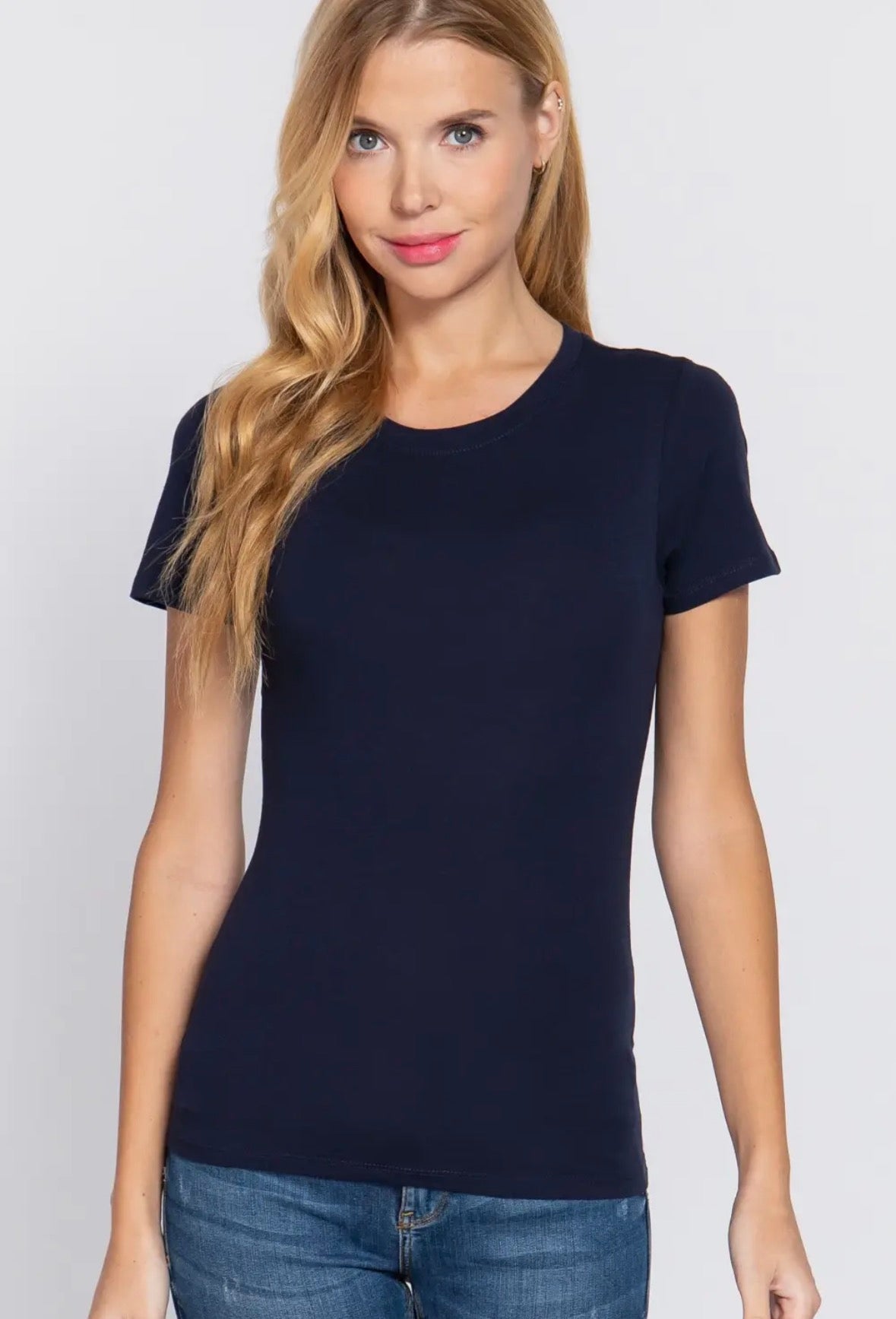 The Lightweight Crew Tee (Navy)