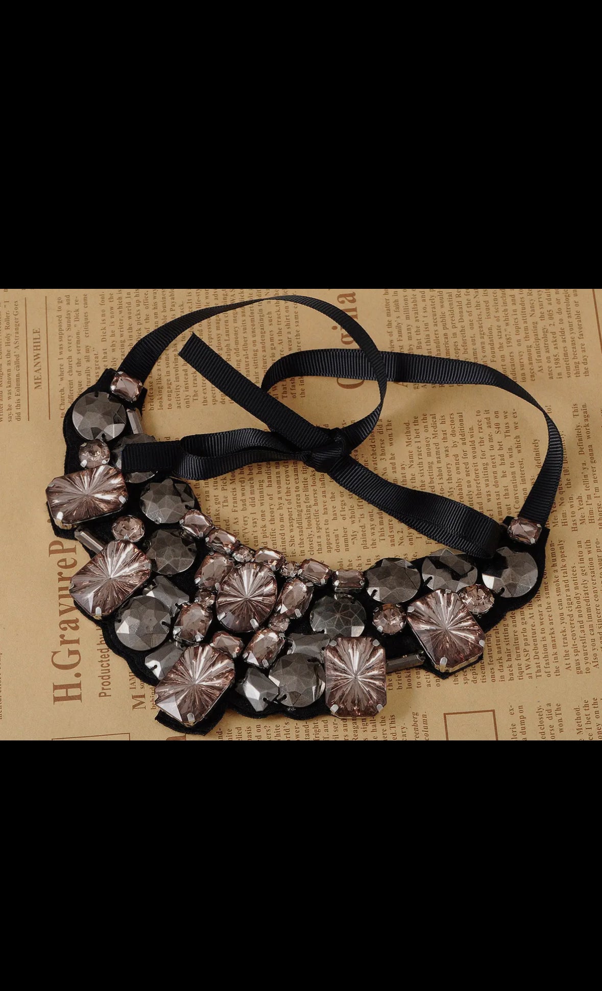 Noir Luxe Bib Statement Necklace