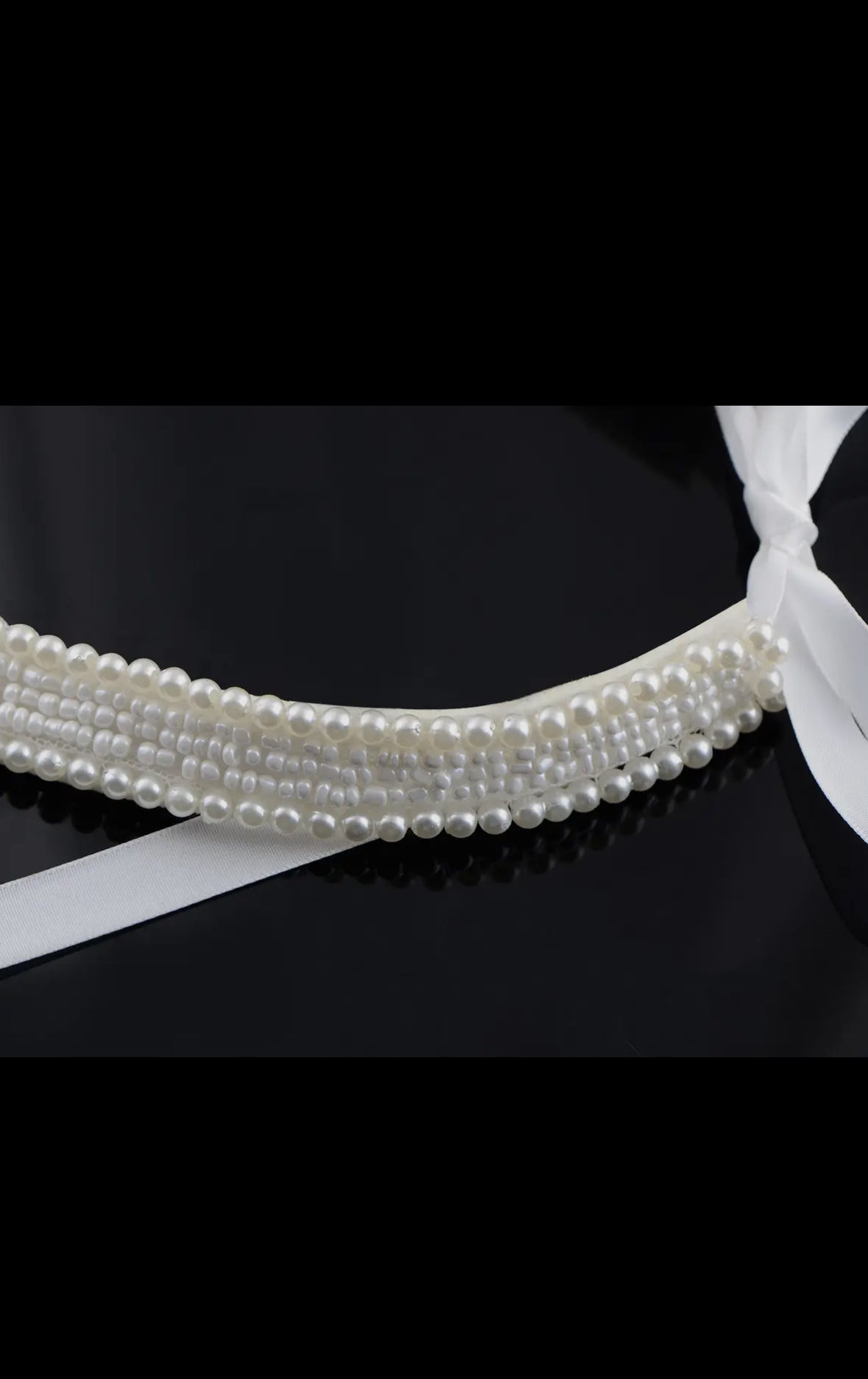 Faux Pearls Bib Collar Statement Necklace