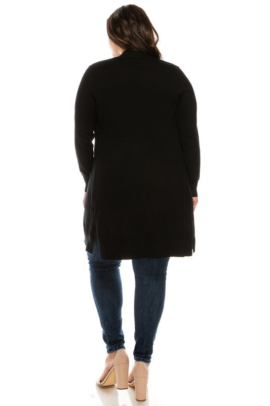 Long Open Curvy Size Cardigan