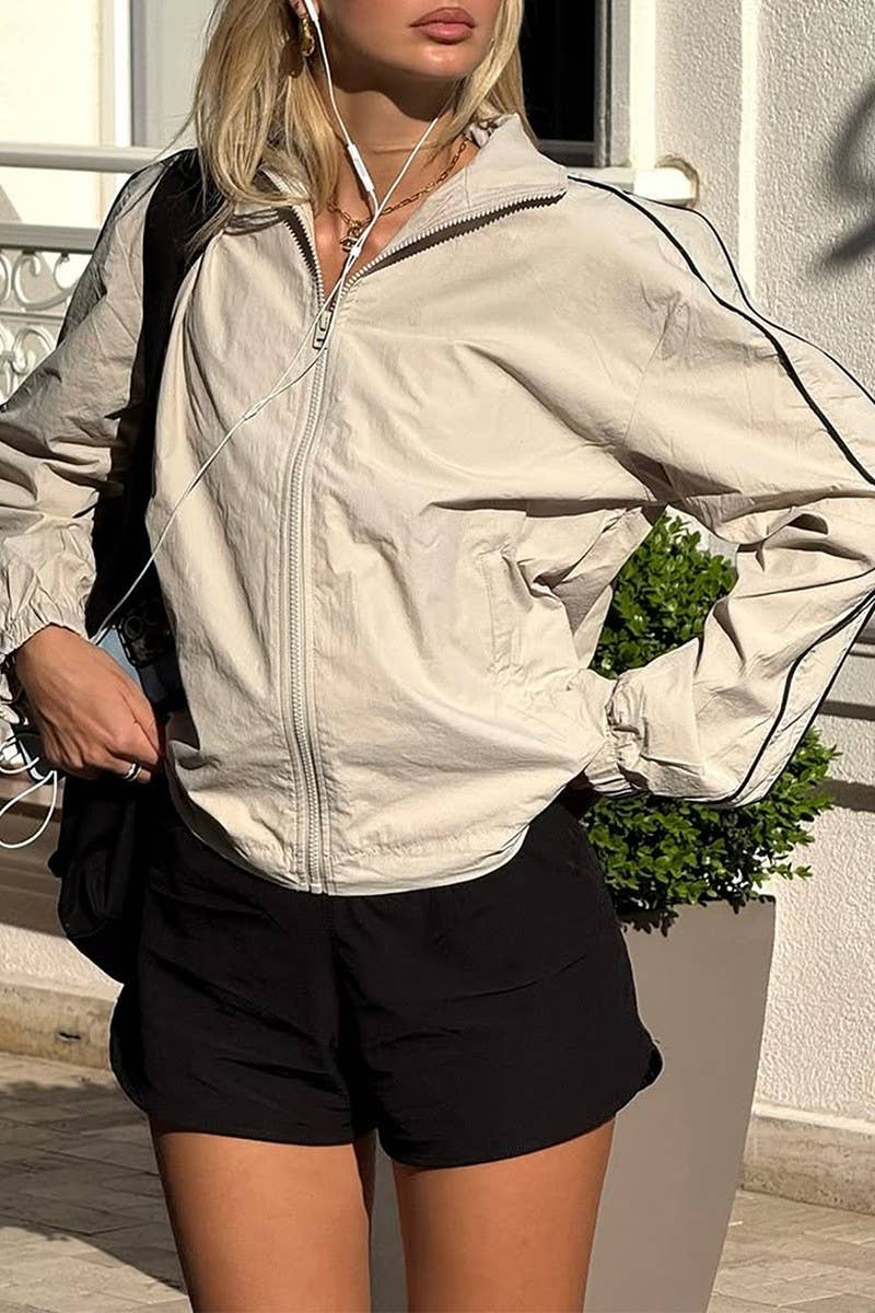 The Iconic Cream Track  Jacket