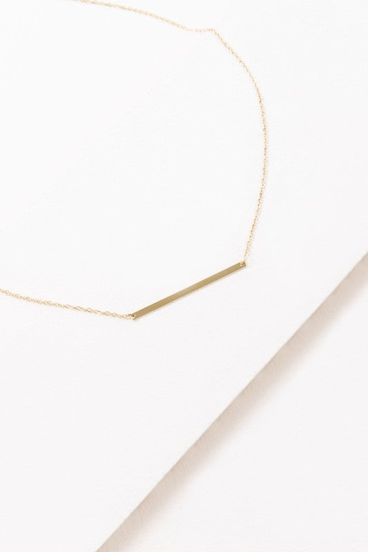 Modern Minimalist Bar Necklace