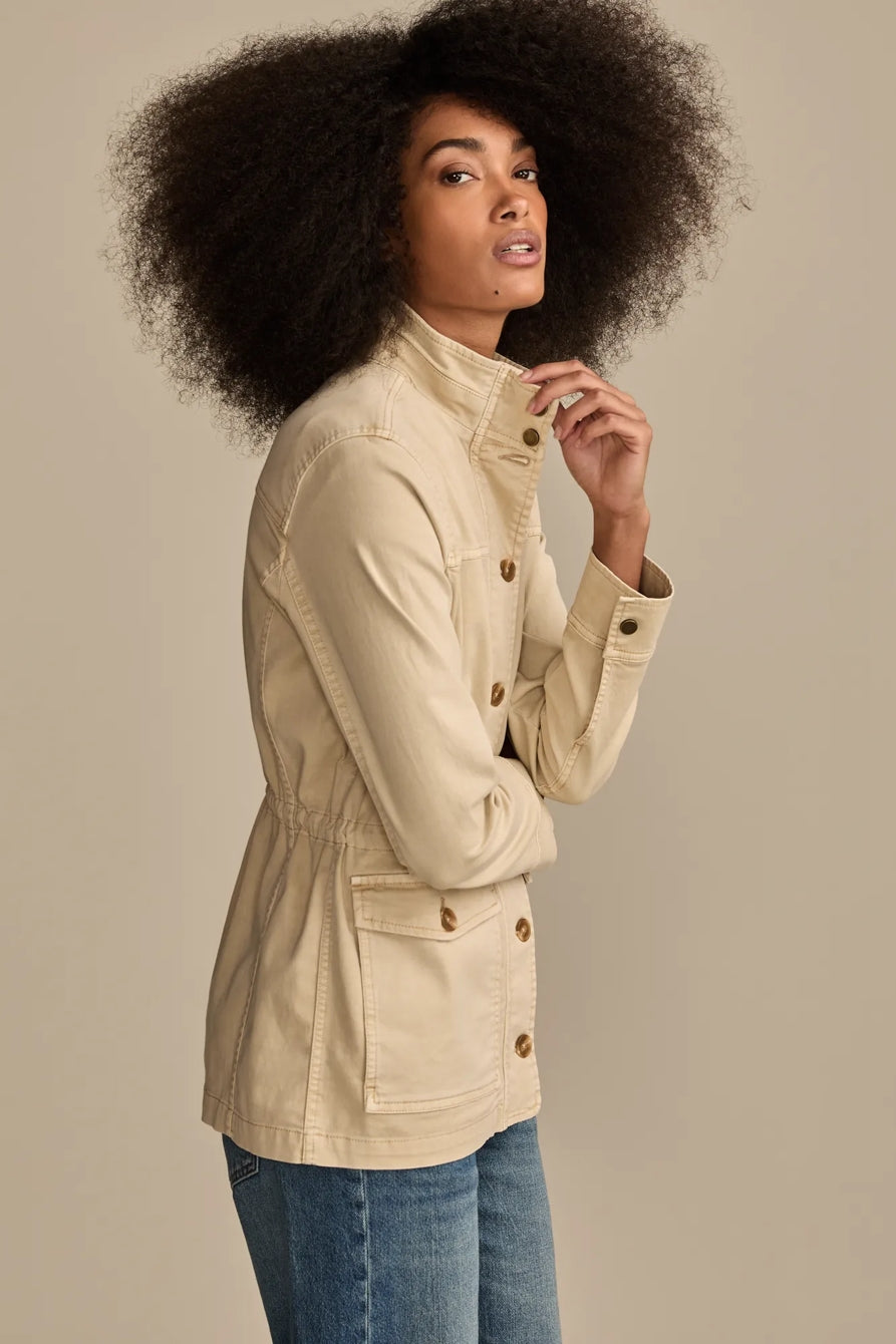 WOMENS LUCKY BRAND UTILITY JACKET - WOOD ASH