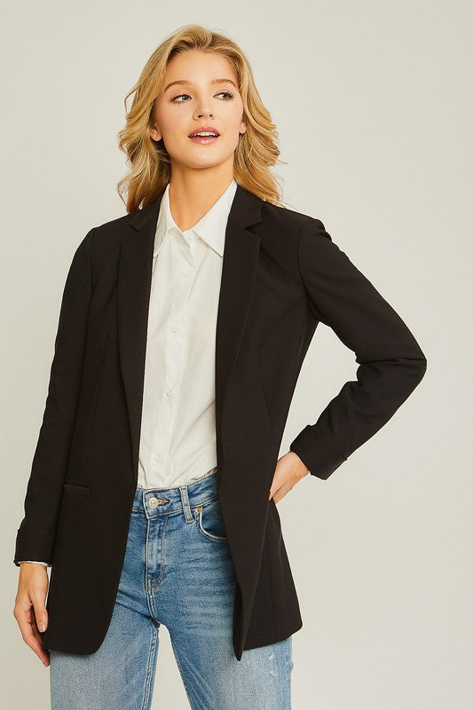 Woven Solid Vertigo Blazer S-XL