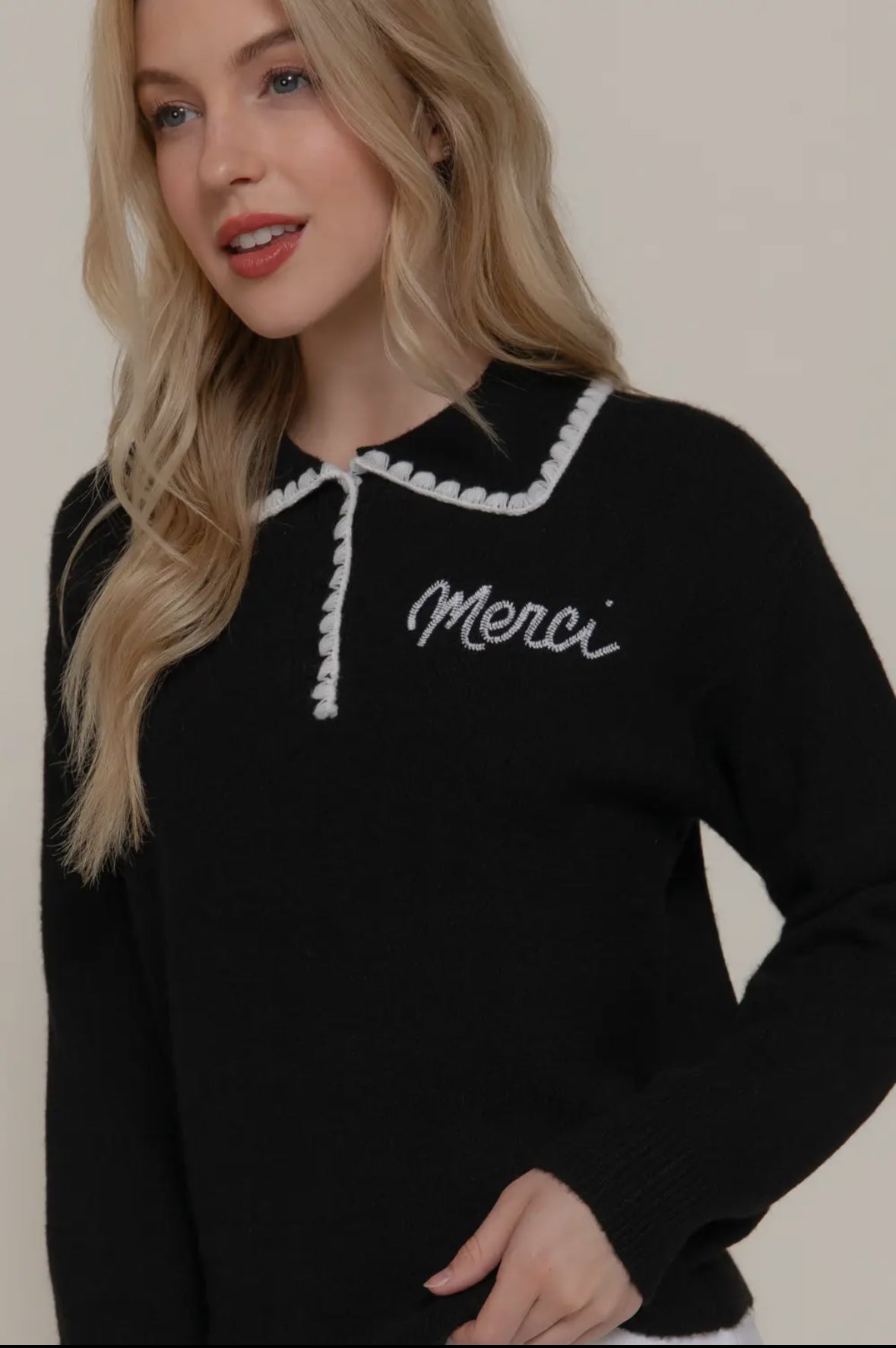 Merci Noir Polo