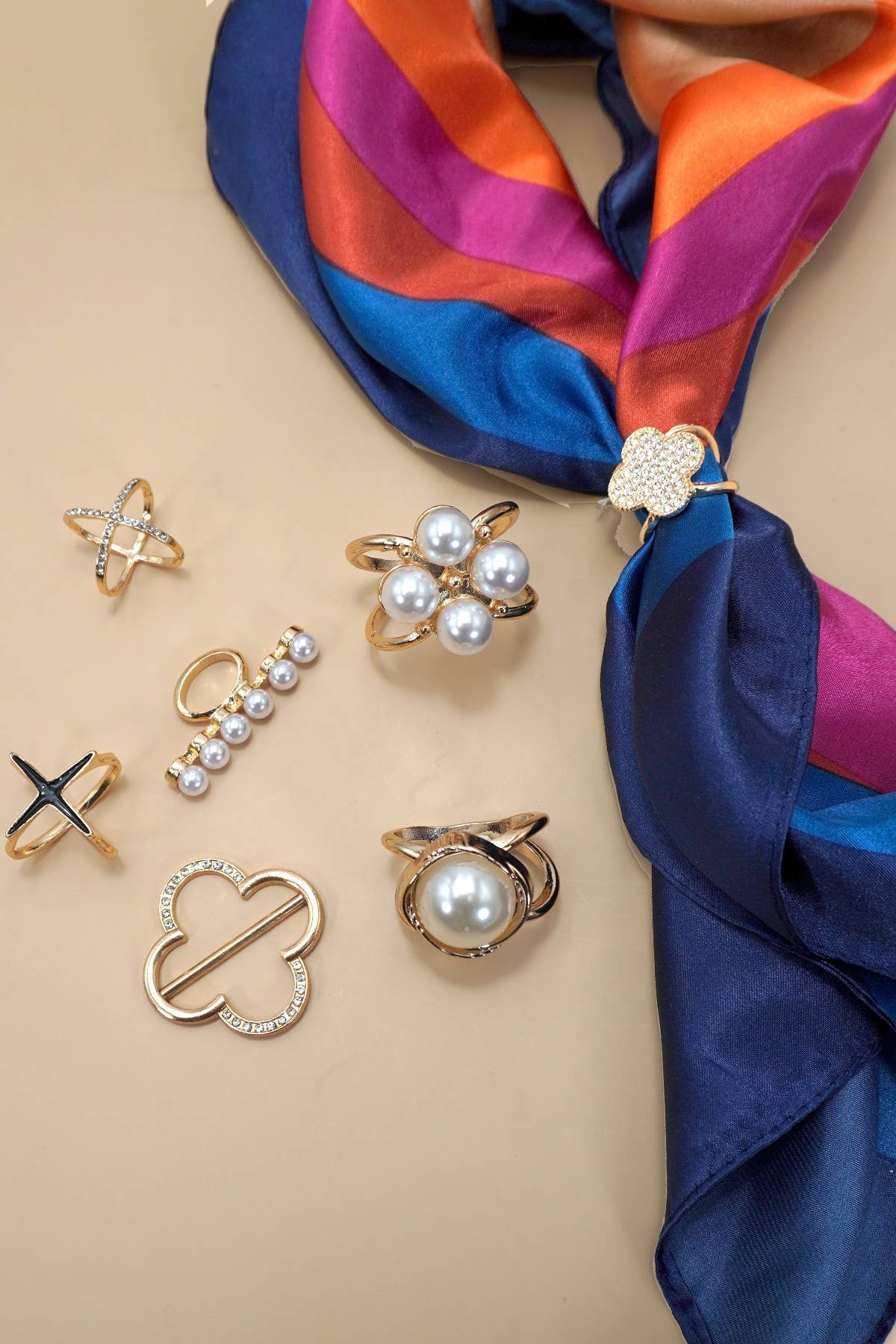 Scarf Charms -Scarf Holder Slider Rings