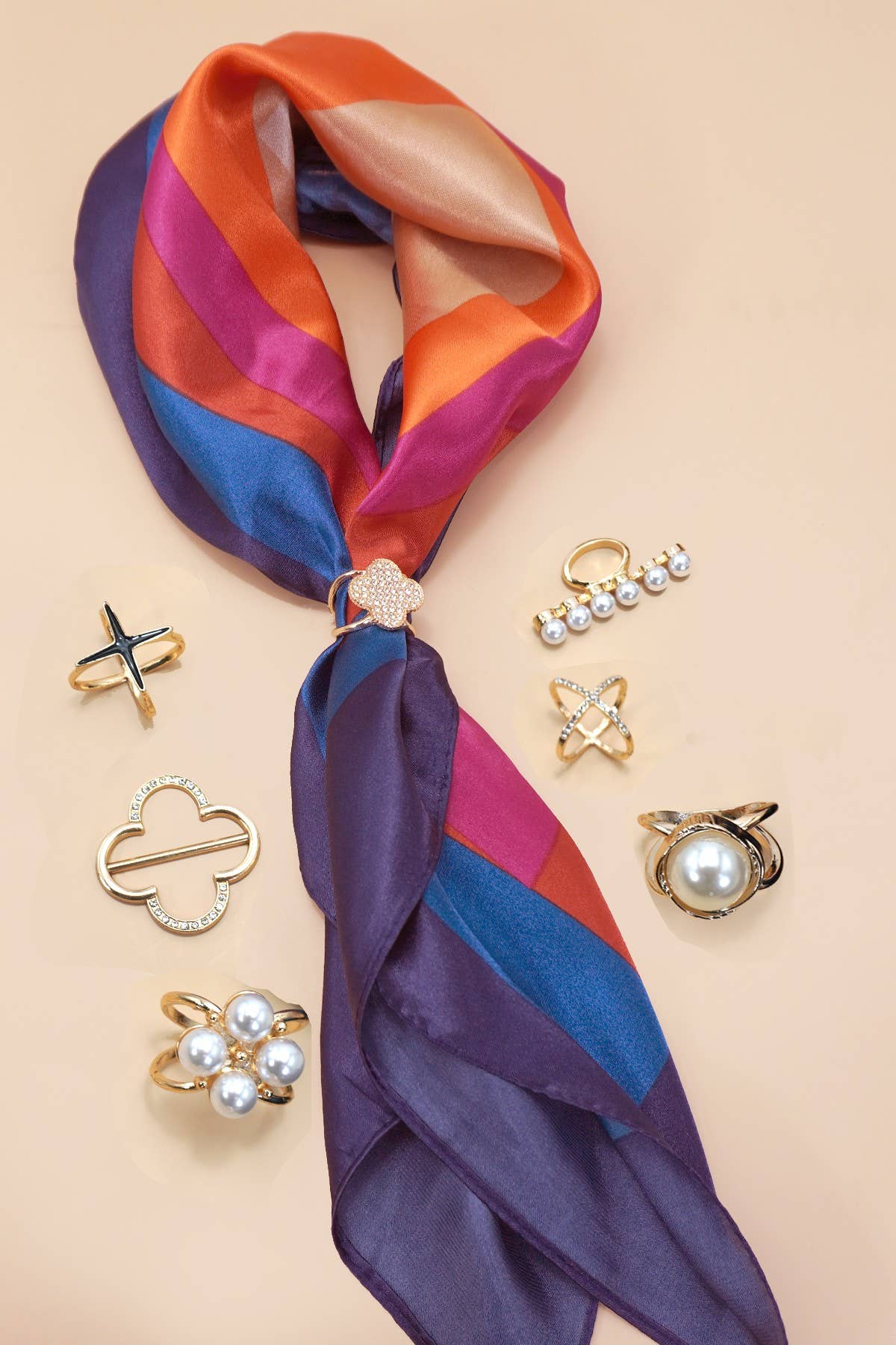 Scarf Charms -Scarf Holder Slider Rings