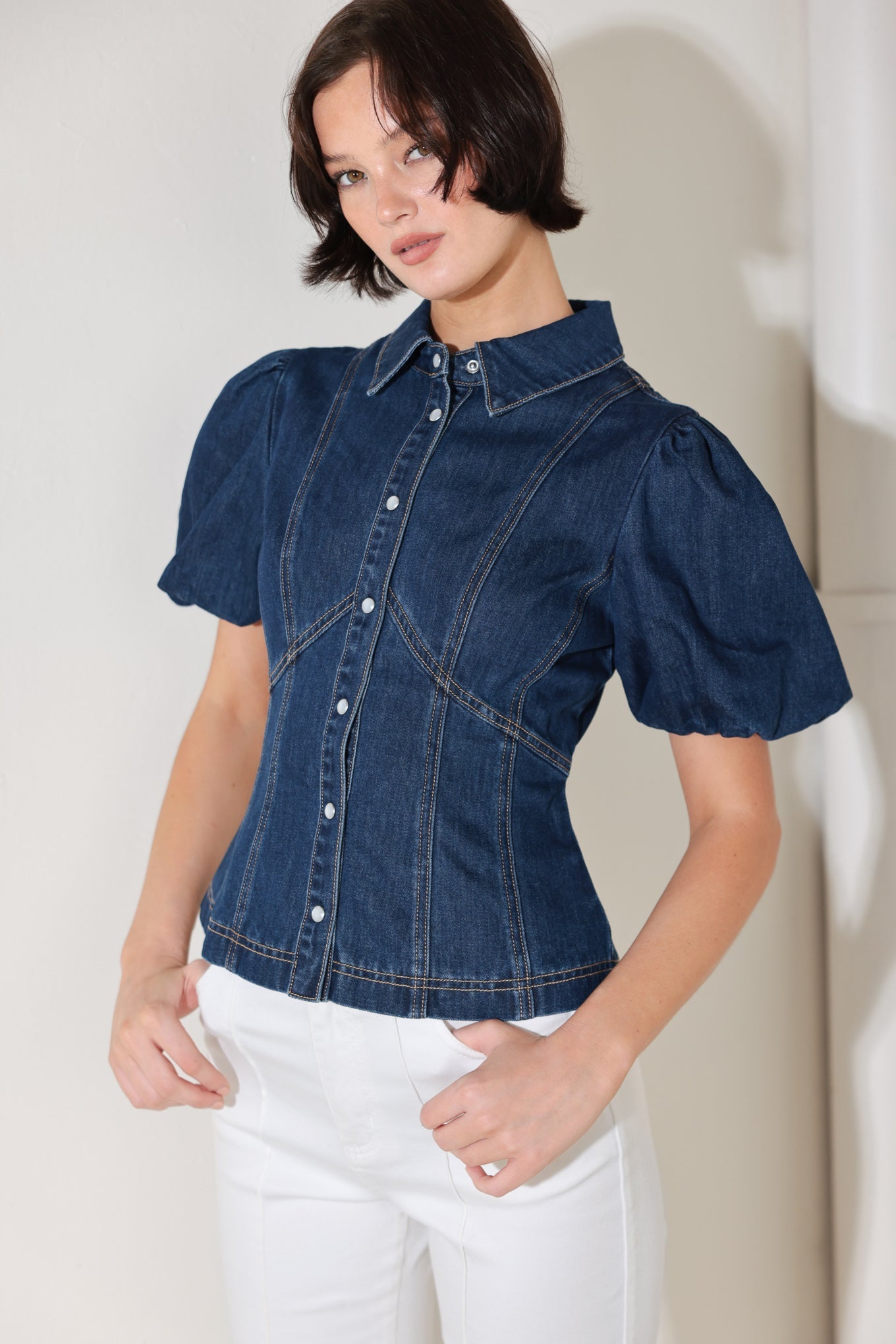 COOL FEMME DENIM TOP