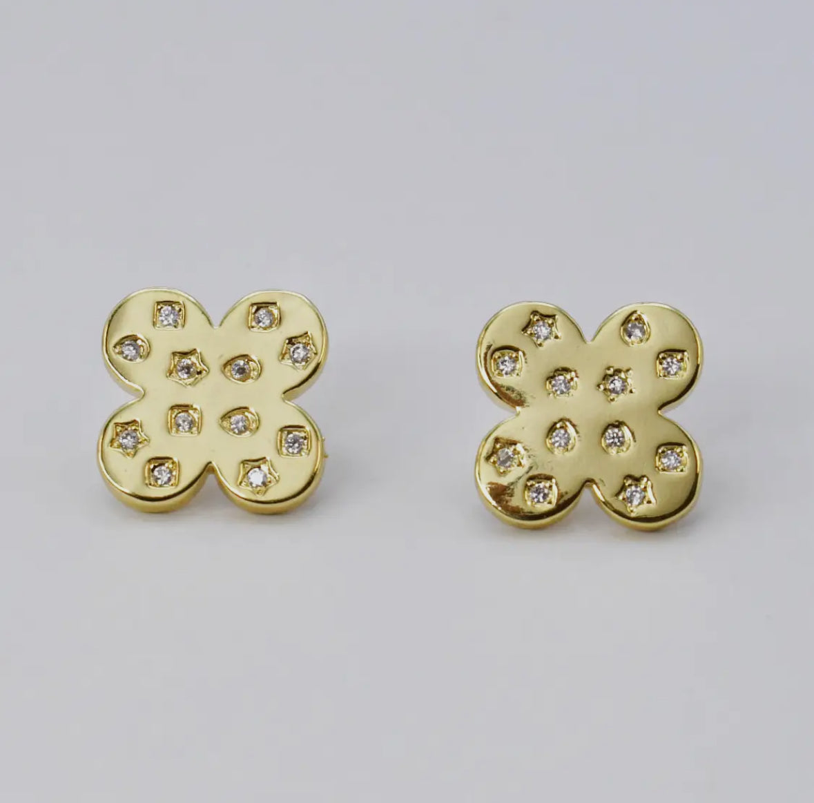 Amelia Pendant Gold Earrings
