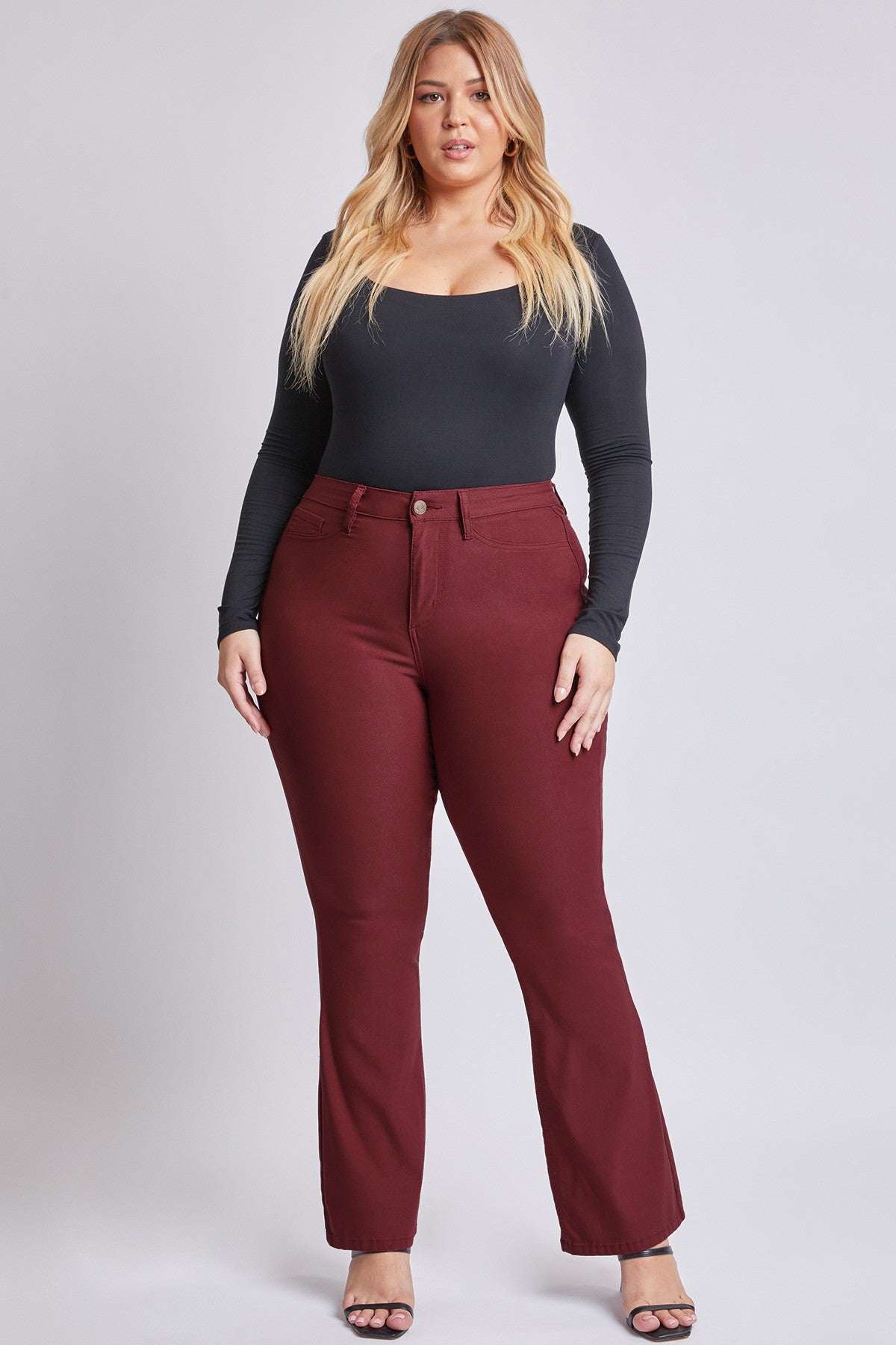 Curvy Hyperstretch Basic High-Rise Flare