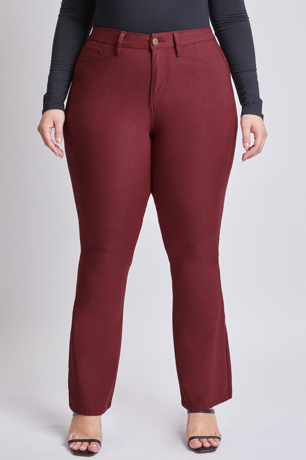 Curvy Hyperstretch Basic High-Rise Flare