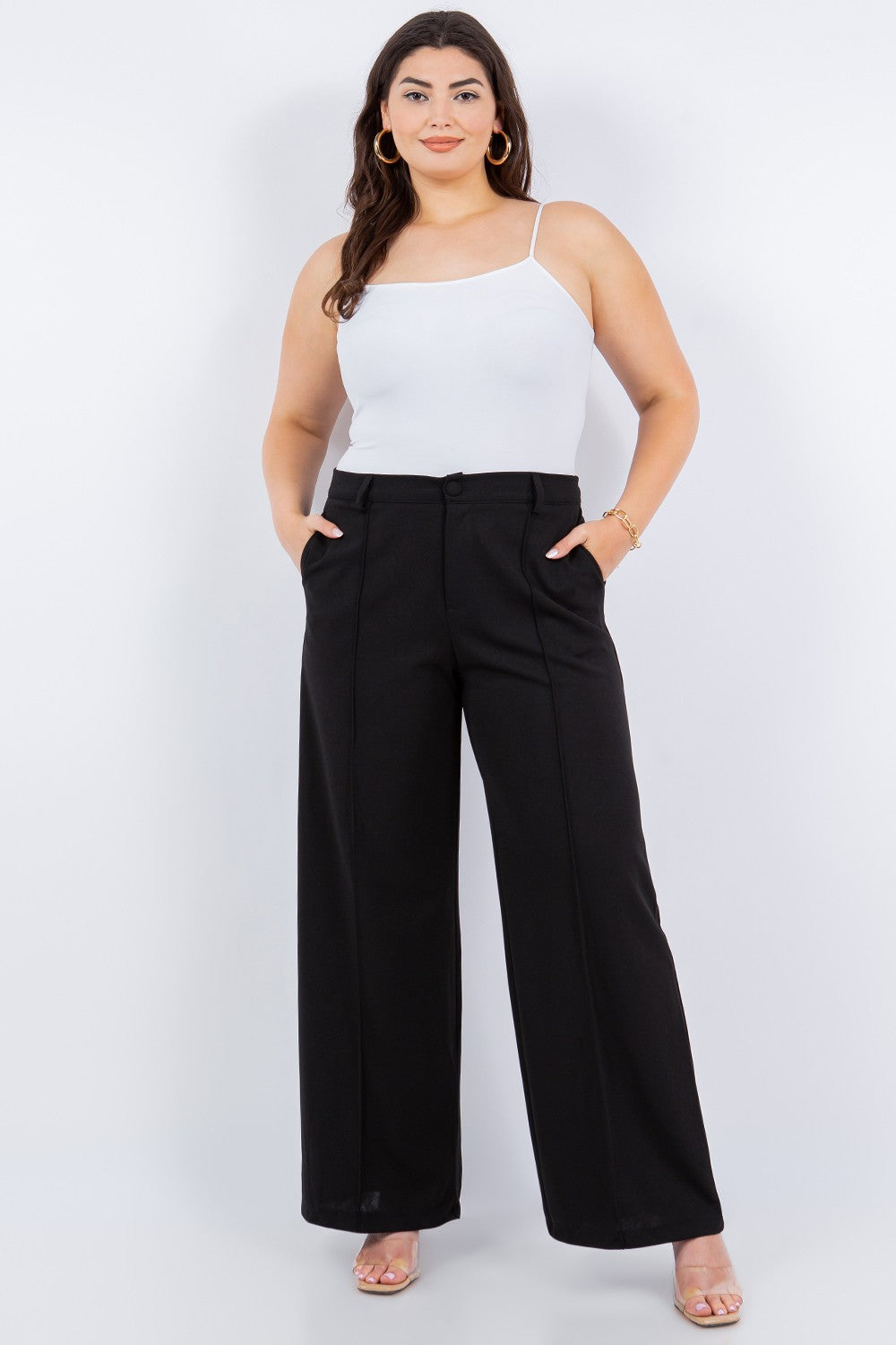 Dressy plus size pants best sale