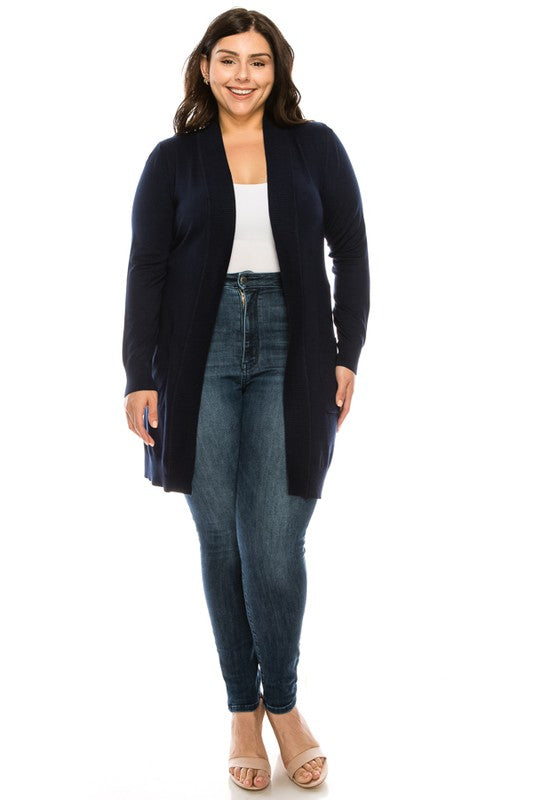 Long Open Curvy Size Cardigan (*runs small)