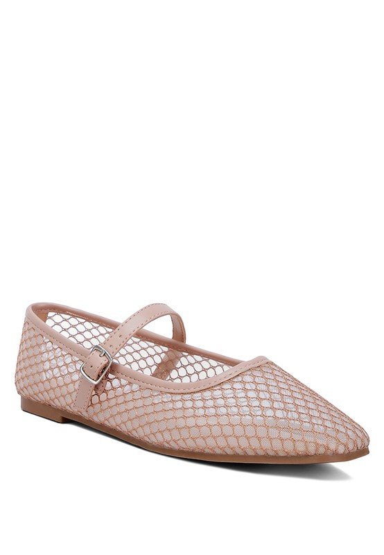 Averona Mesh Mary Jane Flats - Lorenza Alessandra