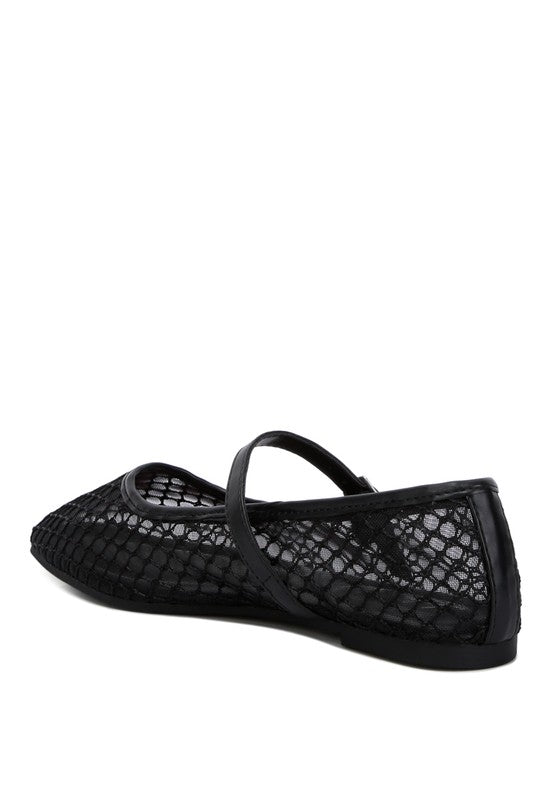 Averona Mesh Mary Jane Flats - Lorenza Alessandra