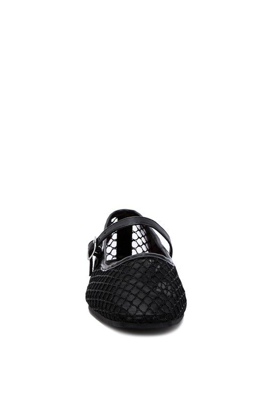 Averona Mesh Mary Jane Flats - Lorenza Alessandra