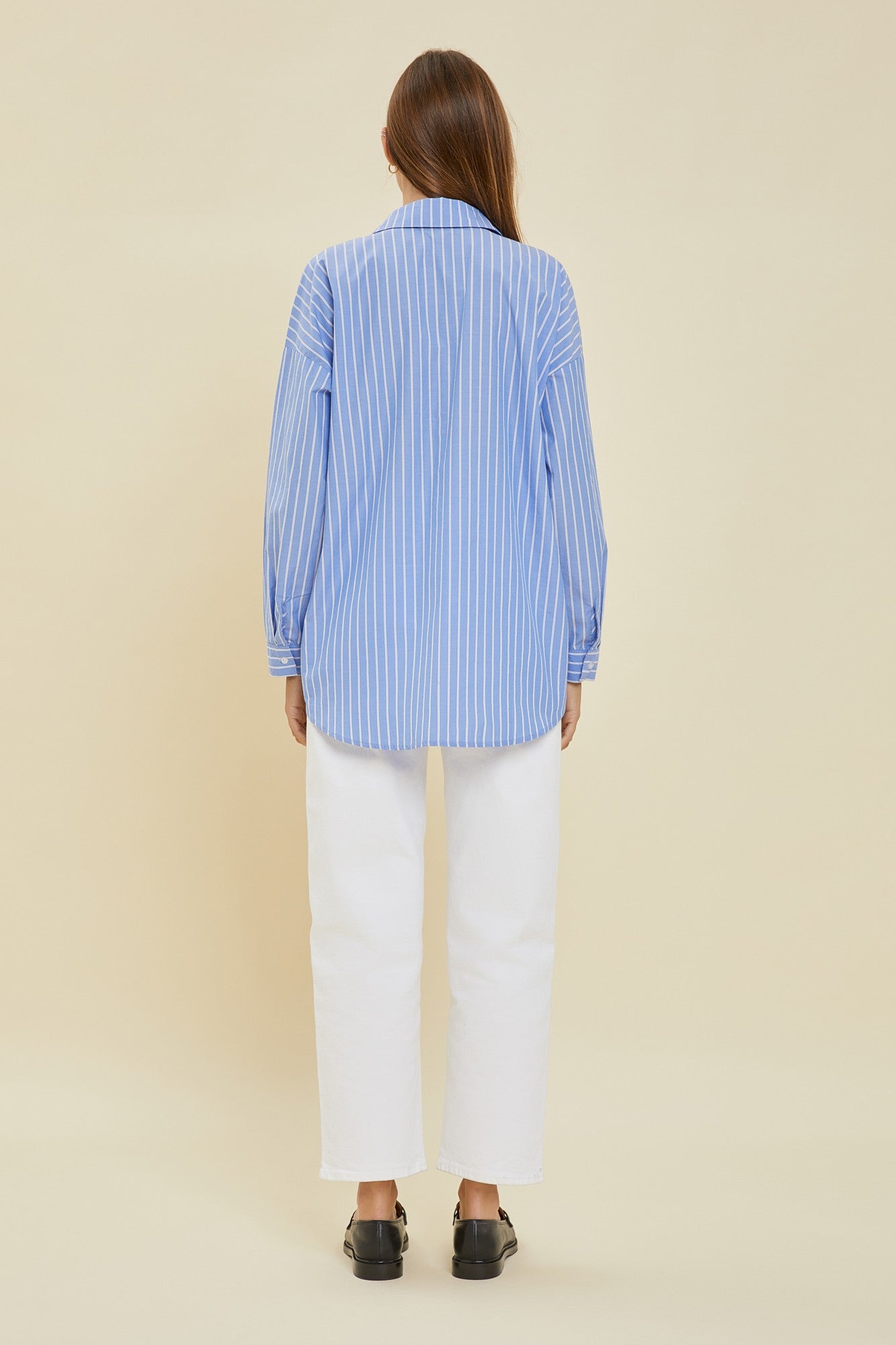 Chambray Striped Shirt - Lorenza Alessandra